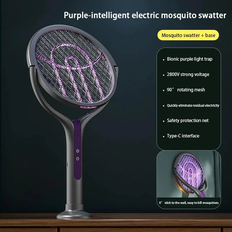 2 in 1 Household Retractable Electric Mosquito Swatter Outdoor Mosquit