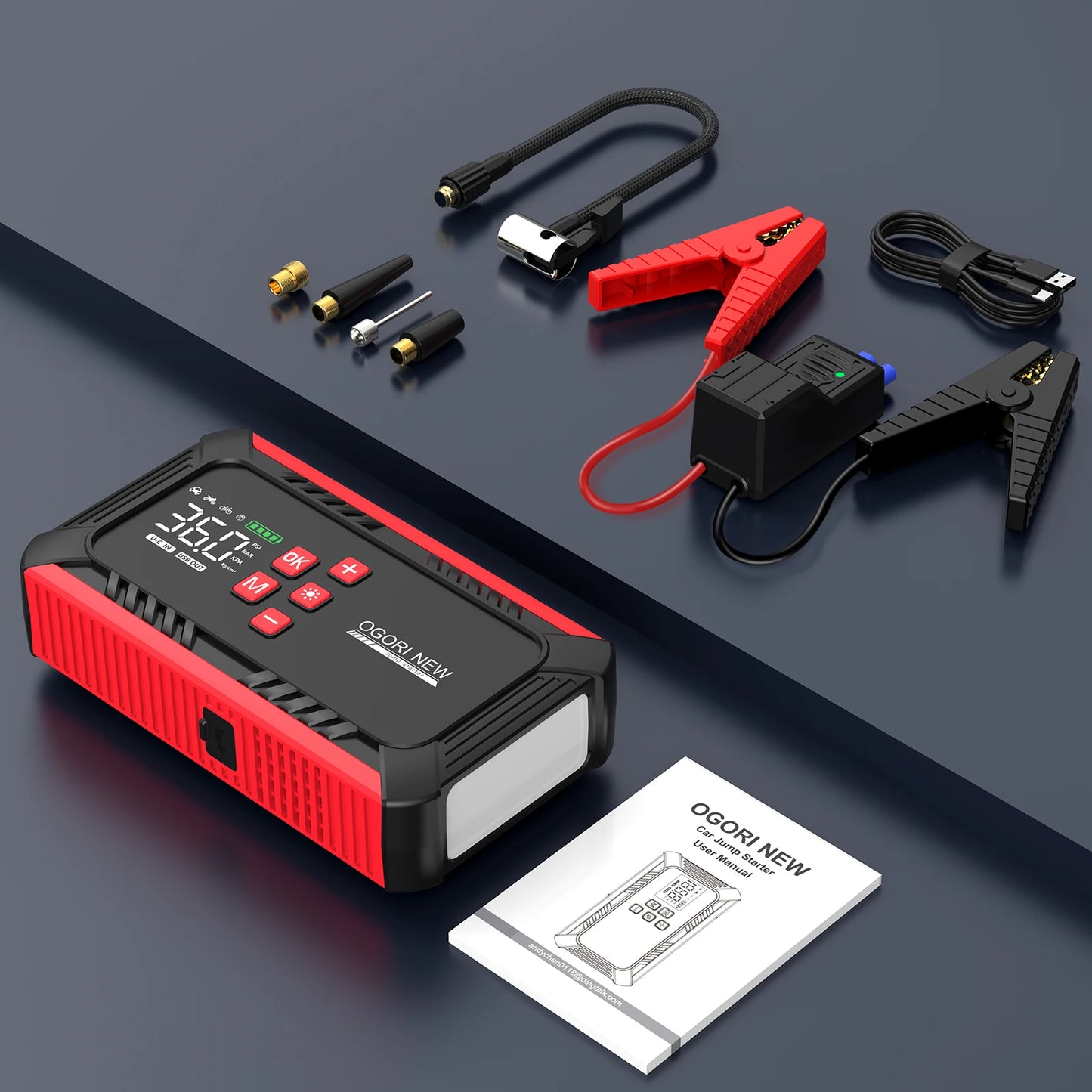 Car Jump Starter 4000A/7000A 15800mAh/26800mAh Car Battery Auto Battery Booster Starting Device for Petrol Diesel Powerbank