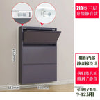 Narrow Shoe Rack Home Aesthetic Living Room Furniture Tilted Vertical Wooden Storage Hallway Shoe Cabinets n