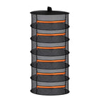 2ft Herb Drying Rack 2/4/6/8 Layer Folding Mesh Hanging Basket Dryer Net with Zippers for Seeds Flowers Buds Fit in Grow Tents