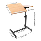 Laptop Desk Mobile Lift Computer Stand, 360° Rotation Rollin Hight Adjustable Laptop Desk with Wheels, for Home Office Study