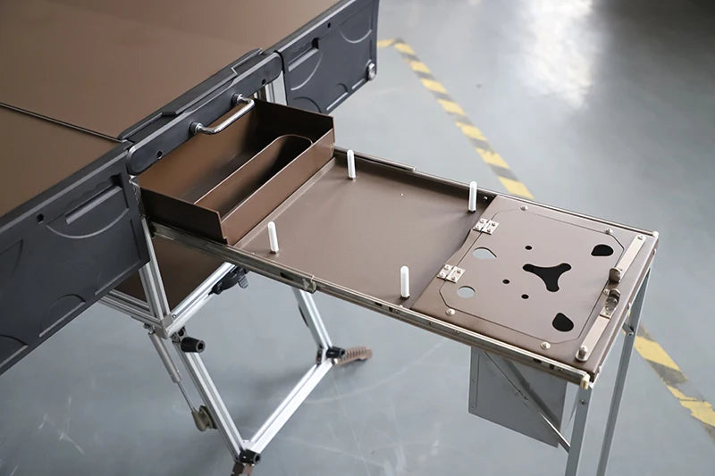Camp Aluminum Kitchen and Rv Kitchen  Bulin C650 Outdoor  Equipped Picnic Table Folding Camping Stove Camping Mobile Kitchen