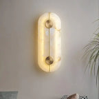 Nordic Modern Creative Marble Wall Lamp for Living Room Gold Copper Home Indoor Decoration LED Sconce Bedroom Bedside Round