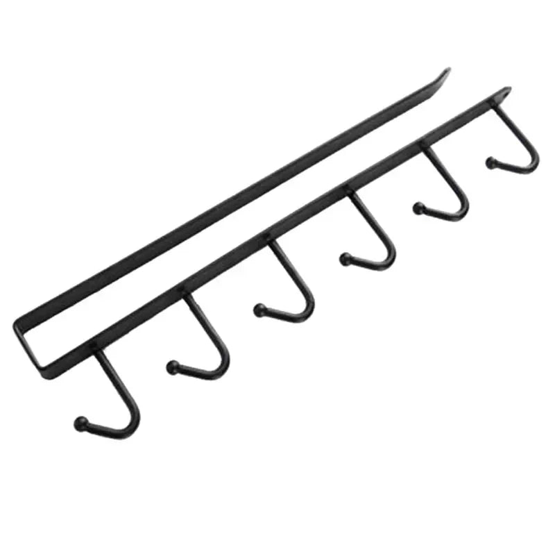Storage Rack, Shelf, Hanging Hook, Organizer, Cupboard, Closet Hanger, Glass Mug Shelf Hanger Hook, Storage Holder, Kitchen