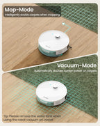 Lefant N3 4000Pa Suction Robot Vacuum and Sonic Mop Combo,Precision Mapping with Lidar&dToF Sensors,Ultrasonic Carpet Detection