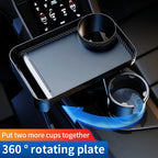 Rotating Fixation of Car Water Cup Groove Dinner Plates Coffee Water Cup Holder on-board Drinks Coffee Pot Cup Plate Set Holder