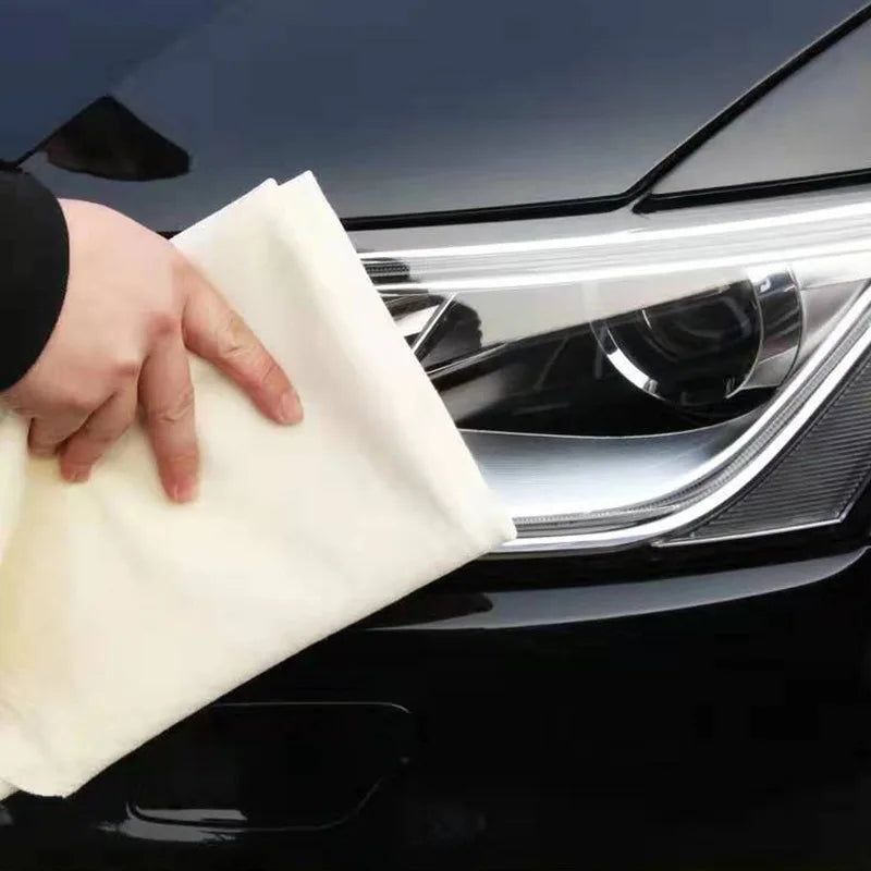 50x80CM Natural Deerskin Leather Clean Cloth Car Home Washing Care Quick Dry Cleaning Towel Super Absorbent Glass Drying Rags