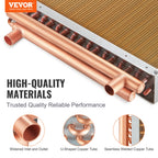 VEVOR Heat Exchanger Water to Air 18"x 20" for Outdoor Wood Furnaces Residential Heating and Cooling and Forced Air Heating