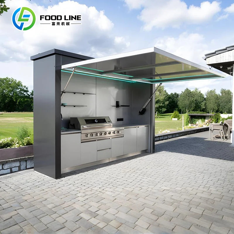 Premium Outdoor Kitchen System For Backyard BBQ And Family Dining Customize