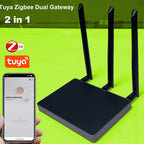 Tuya Zigbee 3.0 Hub Dual Gateway Enhanced Signal Smart Home Fault Replacement Work Alexa Big House Villa Hotel Smart Life APP