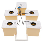 Hydroponic System 2.91 Gallon Deep Water Culture Hydroponics Growing System Kit Set of 5 Buckets Garden Plant Box with Pump