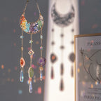 DIY Sun Pendant Amethyst Sun Catcher Crystal Sun Light Catcher Pendant Amethyst Ornaments Hanging Drop Outdoor Garden Home Decor