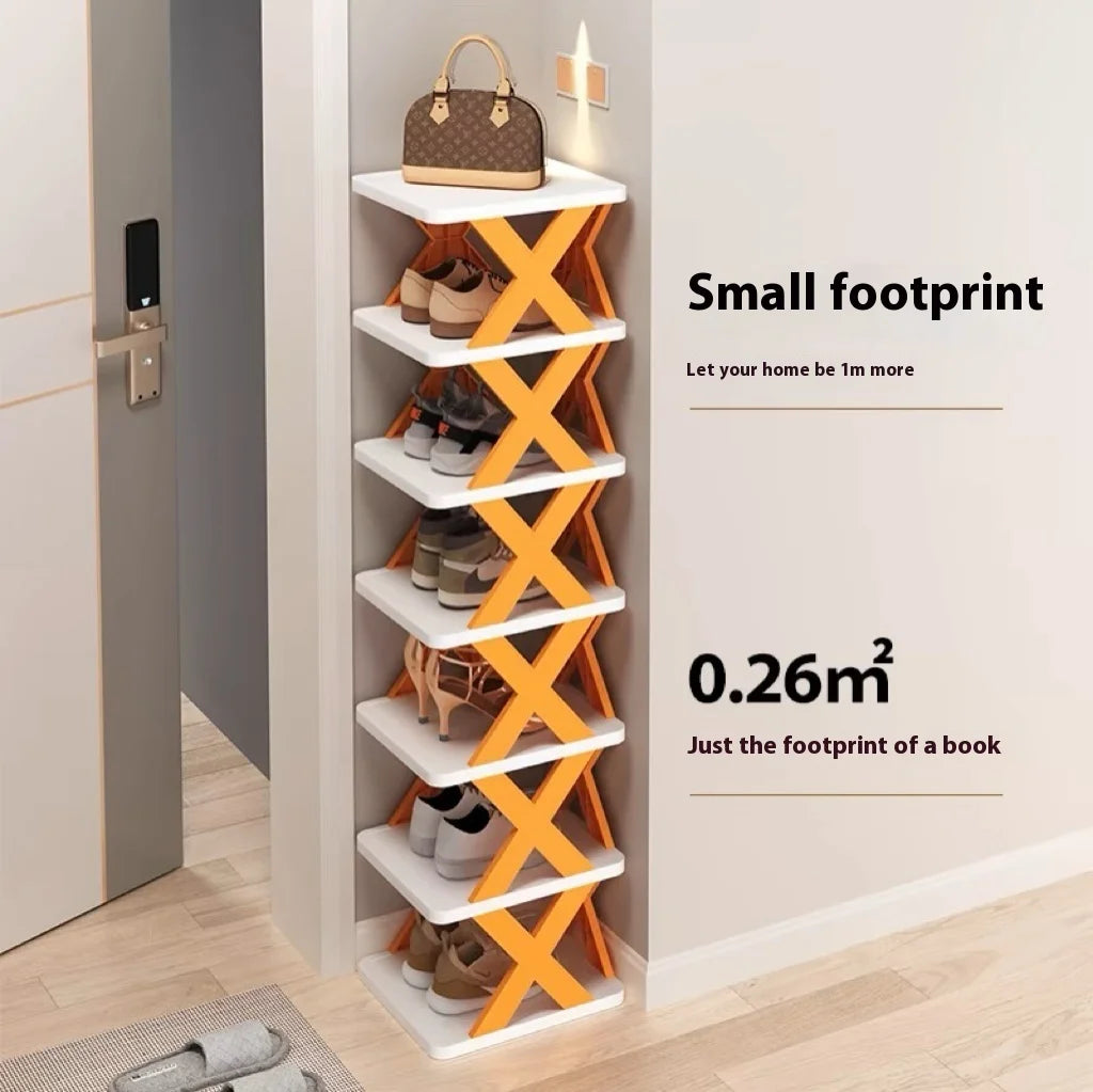 Multi Layer Simple Shoes Shelf 3/6/9tier New Folding Shoe Rack Color Cabinet Multi-Folding Space-Saving Diy Home Organizer Shelf