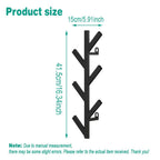1pc Vertical Coat Rack Wall Mounted 16 Inch, Metal Modern Wall Coat Tree for Hats, Jackets, Bags, Entryway Bedroom