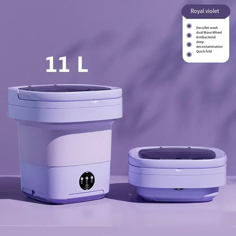 6L 11L Folding Portable Washing Machine Big Capacity with Spin Dryer B