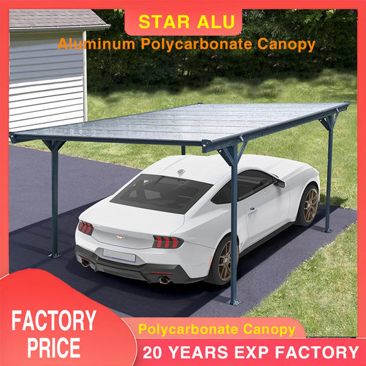 Outdoor Aluminum Awning with Durable Polycarbonate Sheet – Ideal for Window or Door Shade, Rain & UV Protection All Year