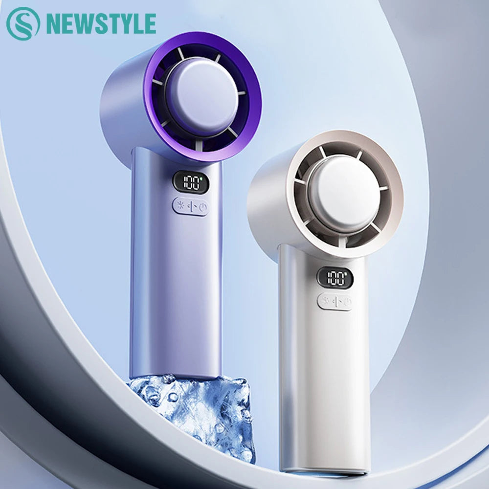 Handheld Air Cooling Mini Turbo Jet Fan 4000mAh 100 Speeds Adjustable