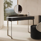 Large Chair Mirror Vanity Table Wood Storage Black Set Drawers Bedroom Dressers Makeup Desk Girl Stool Penteadeira Furniture