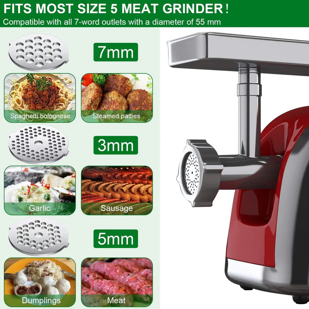 Meat Grinder Pinion Mixer Spare Parts Meat Grinder Knife Stainless Steel Grille for Food Grinder Accessories Kitchen Tool Good