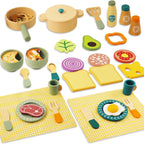 Wooden Kitchen Toys Pretend Play Set Cut Meat Vegetables Simulation Kitchen Playhouse Game Montessori early Educational Toys