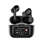 V8 screen display wireless Bluetooth earphones ANC active noise cancelling earbuds in ear earphones with built-in microphone