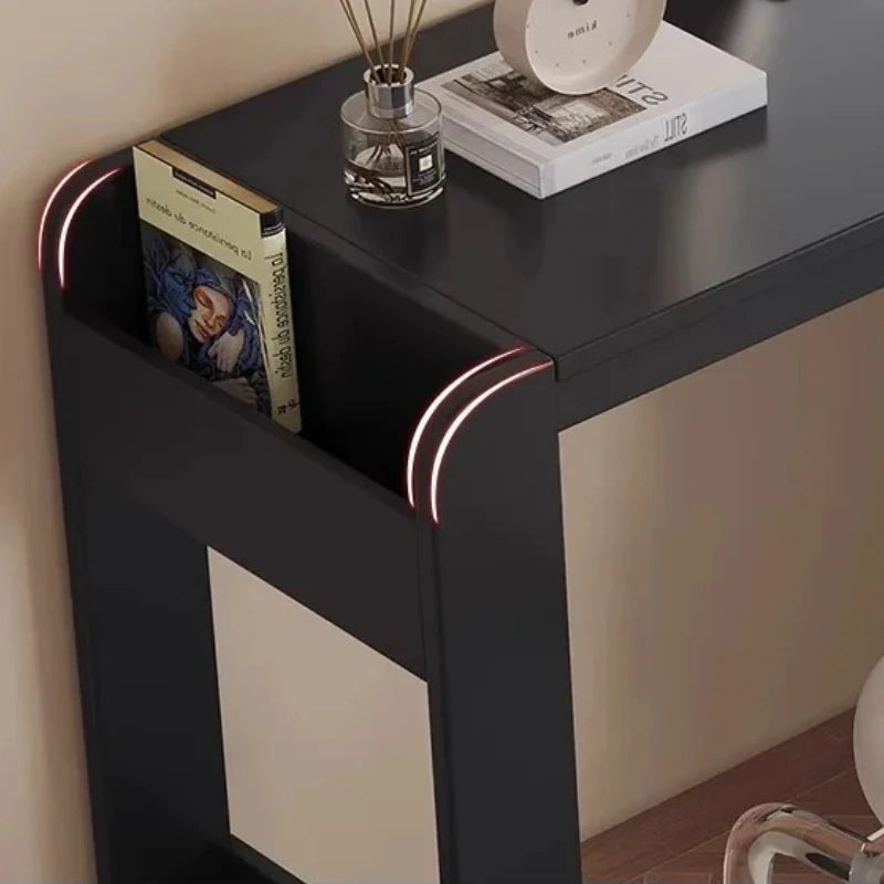 Dressers Makeup Vanities Drawer Set Mirror Lamp Black Computers Desk Dressing Table Holder Tricks Girls Luxury Home Furniture