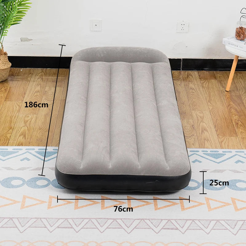 Air cushion inflatable mattress camping air cushion bed with built-in pillow foldable storage suitable for family camping travel