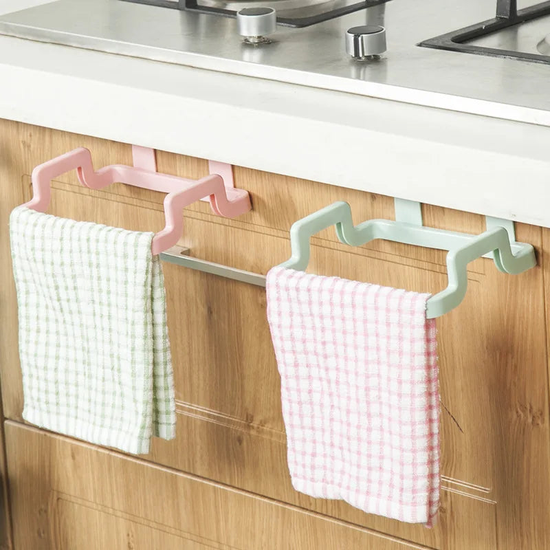Kitchen Hanging Cabinet Door Garbage Rack Door Back Garbage Bag Storage Rack Plastic Bag Rack Garbage Can Stand Rag Hanger