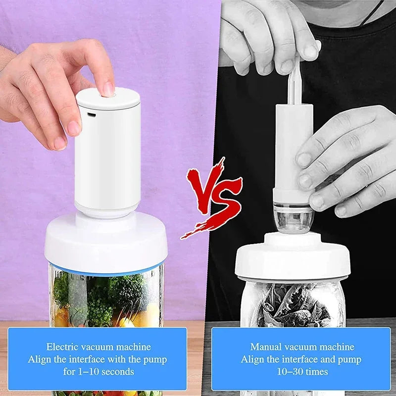 Cordless Electric Vacuum Bag Sealer Pump, Portable USB Charge Vacuum Compression Machine for Food Clothes Storage Bags