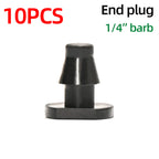 1/4" Pvc Hose Barb Connector End Cap Goof Plug Automatic Drip Irrigation Connectors Garden Watering System Water Pipe