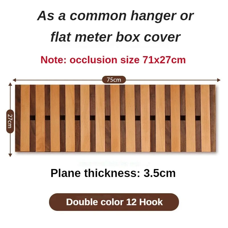 Solid Wood Wall Coat Racks Electric Meter Box Occlusion Clothes Racks for Wall Clothes Luxury Coats Hanger for Living Room