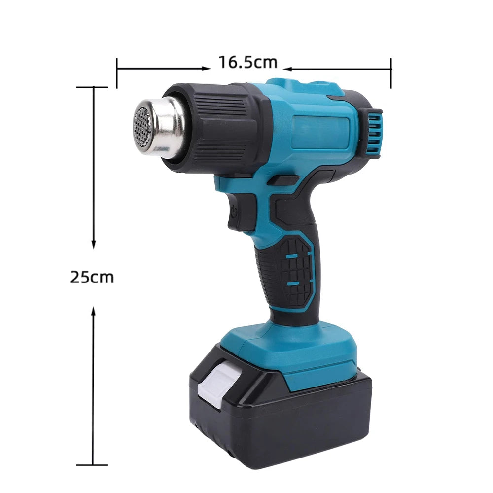 Hikity 18V Heat Gun Shrink Wrapping Tool Hot Air Gun Air Dryer Soldering Thermal Blower with Temperature Control for Soldering
