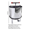 Honey Press Machine with Cover Manual Metal Honey Extractor Beekeeper Equipment Portable for Household Farmhouse Beekeeping
