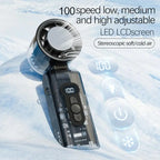 Foldable Icerush Turbo Portable Handheld Fan with LED Light for Desk/N