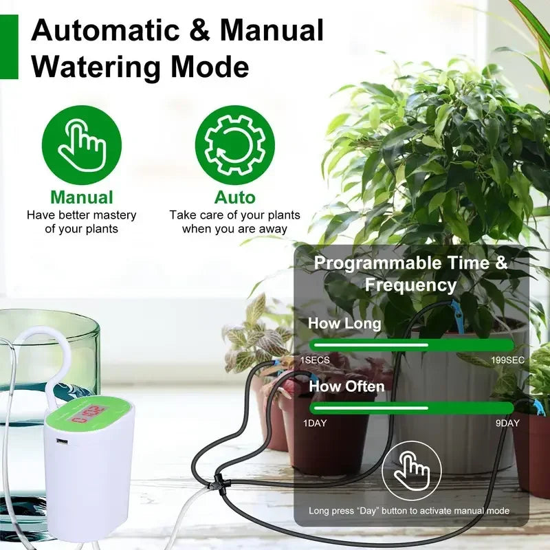 ZEXEF Automatic Watering Pump Controller Intelligent Flower Plant Sprinkler Drip Irrigation Device Pump Timer System Garden Tool