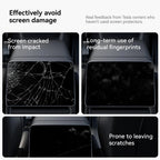 YZ Tempered Glass Film Protector For Tesla Model Y Juniper  Model 3 Highland 2024 2025 Rear Row Center Control Screen Protective