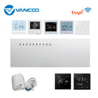 3A Water Floor Heating System Smart WIFI Thermostat with Central Actuators Connecting 8Sub-chamber Hub Controller For Gas Boiler