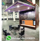 Customized Outdoor Prefab Garden Kitchen Pod Aluminum Full System Mobile BBQ Party Villa Kitchen with Sink Weatherproof