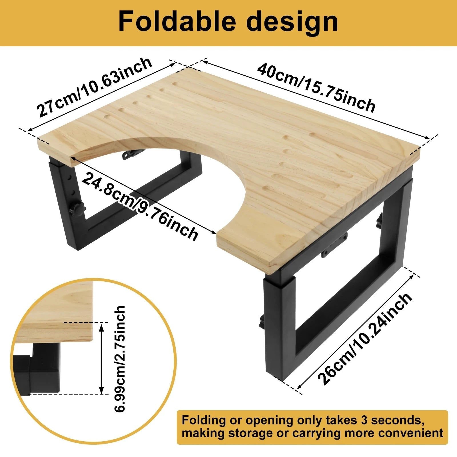 Bamboo Toilet Stool Foldable Adjustable Height Squat Stool Potty Poop Step Stool for Bathroom Improve Squatting Posture Non-Slip