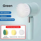 5-in-1 Electric Spin Scrubber Brush for Bathroom Tile Bathtub Sink, Power Scrubber with 5 Replaceable Brush Heads
