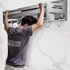 Stainless Steel Wall-Mounted Kitchen Storage Rack No-Drill Spice Shelf Knife Holder Condiment Organizer for Kitchen Counter