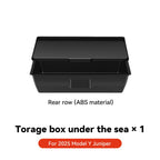 YZ For Tesla Model Y Juniper 2025 Under Seat TPE Hidden Storage Box Drawer Car Organizer Accessories For Tesla Car Accessories