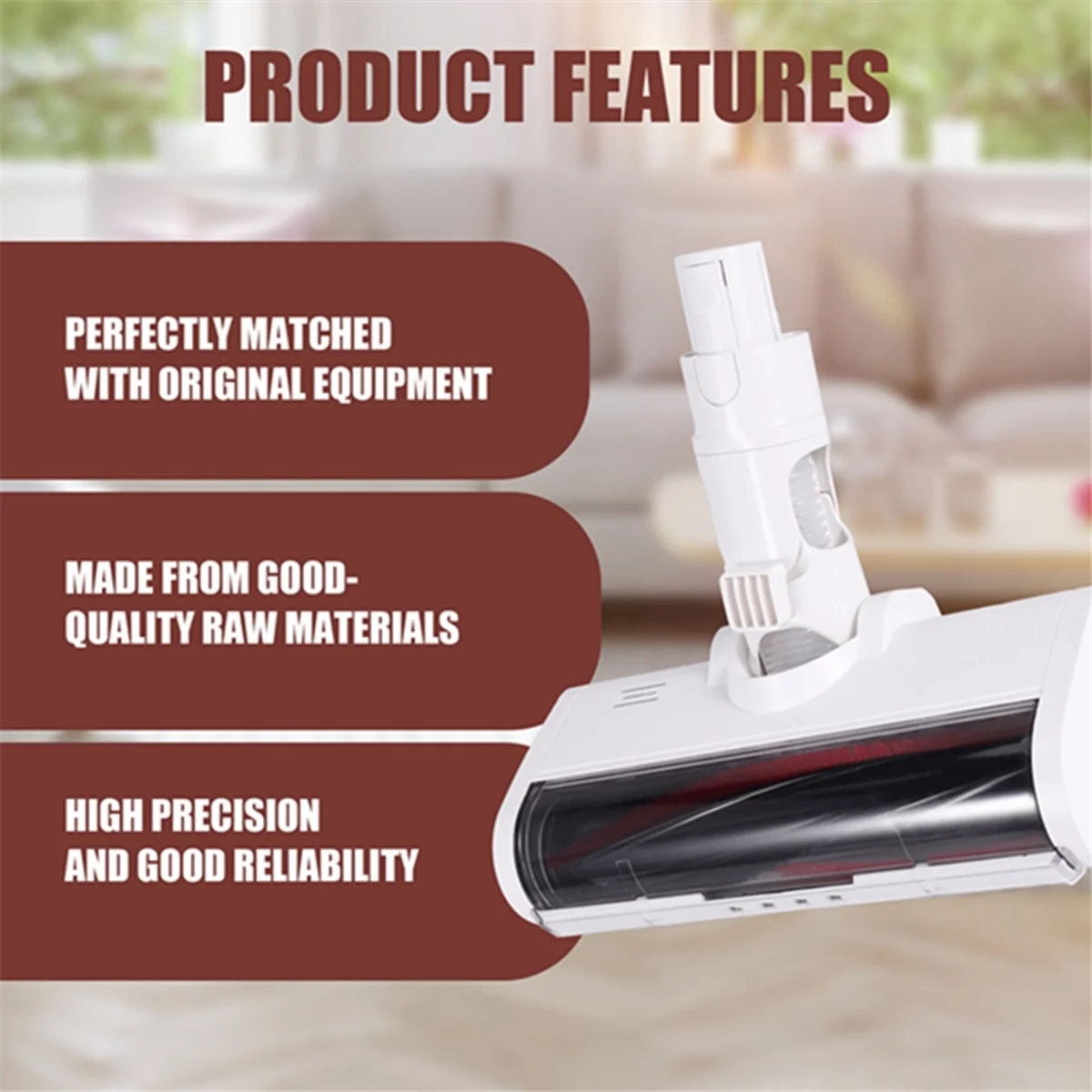 Update For Xiaomi K10/G10 Xiaomi 1C/Dreame V8/V9B/V9P/G9 Vacuum Cleaner Electric Floor Brush Head LED Light Cleaning Brush