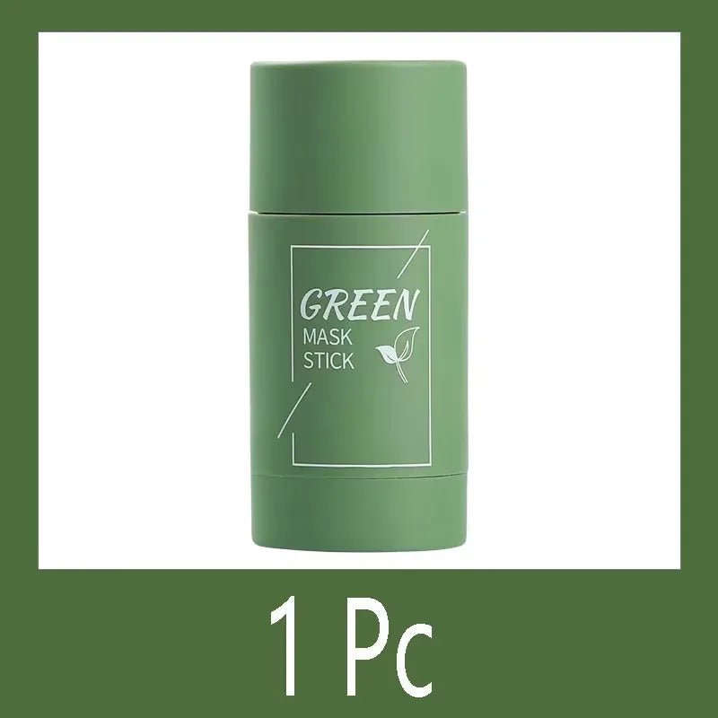 Green Tea & Eggplant Solid Mud Mask - Deep Cleansing, Oil Control, Pore Shrinking & Blackhead Remover | AlluCanFind