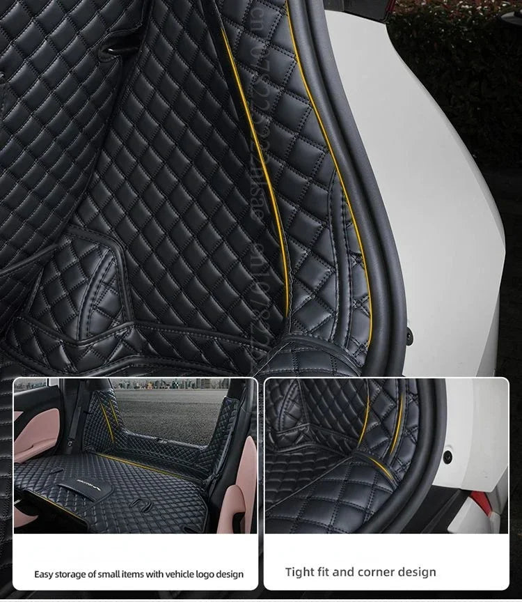 For BYD Dolphin Mini 2025 Custom Car Trunk Mat BYD Seagull Leather Full Coverage Cargo Liner Waterproof Interior Accessories