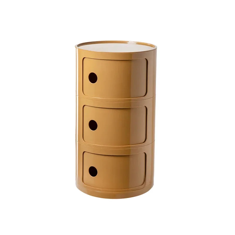 Creative Bedroom Bedside Table Modern Minimalist Round Storage Small Cabinet Large Capacity Plastic Side Cabinet