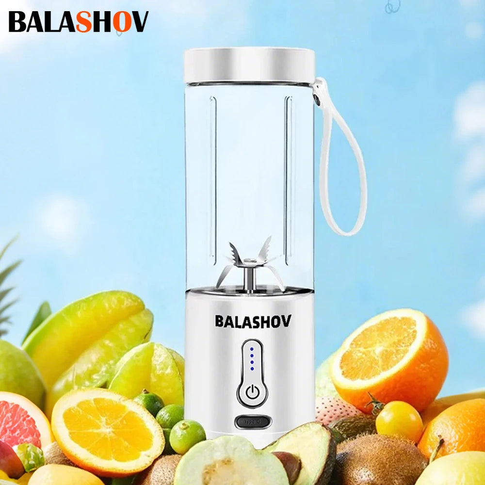 530ML Electric Juicer Portable Smoothie Blender USB Rechargeable Multifunction Fruit Mixer Machine Mini Juicer Maker Blender Cup