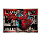 Marvel  Funny Spiderman Poster And Print HE'S  BACK Canvas Painting Comic Wall Art Living Room Home Decoration Gift