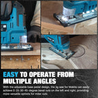 Electric Goddess 3500RPM Electric Curved Saw Cordless Jig Saw Portable Multifunction Carpenter Tool For Makita 18V Battery Pin