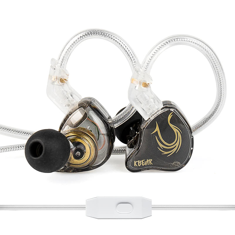 KBEAR Phoenix 10mm DD with Double Magnet Headphone with 3.5mm/Type-c In Ear Earphones Noise Cancelling HIFI Sport Gaming Headset